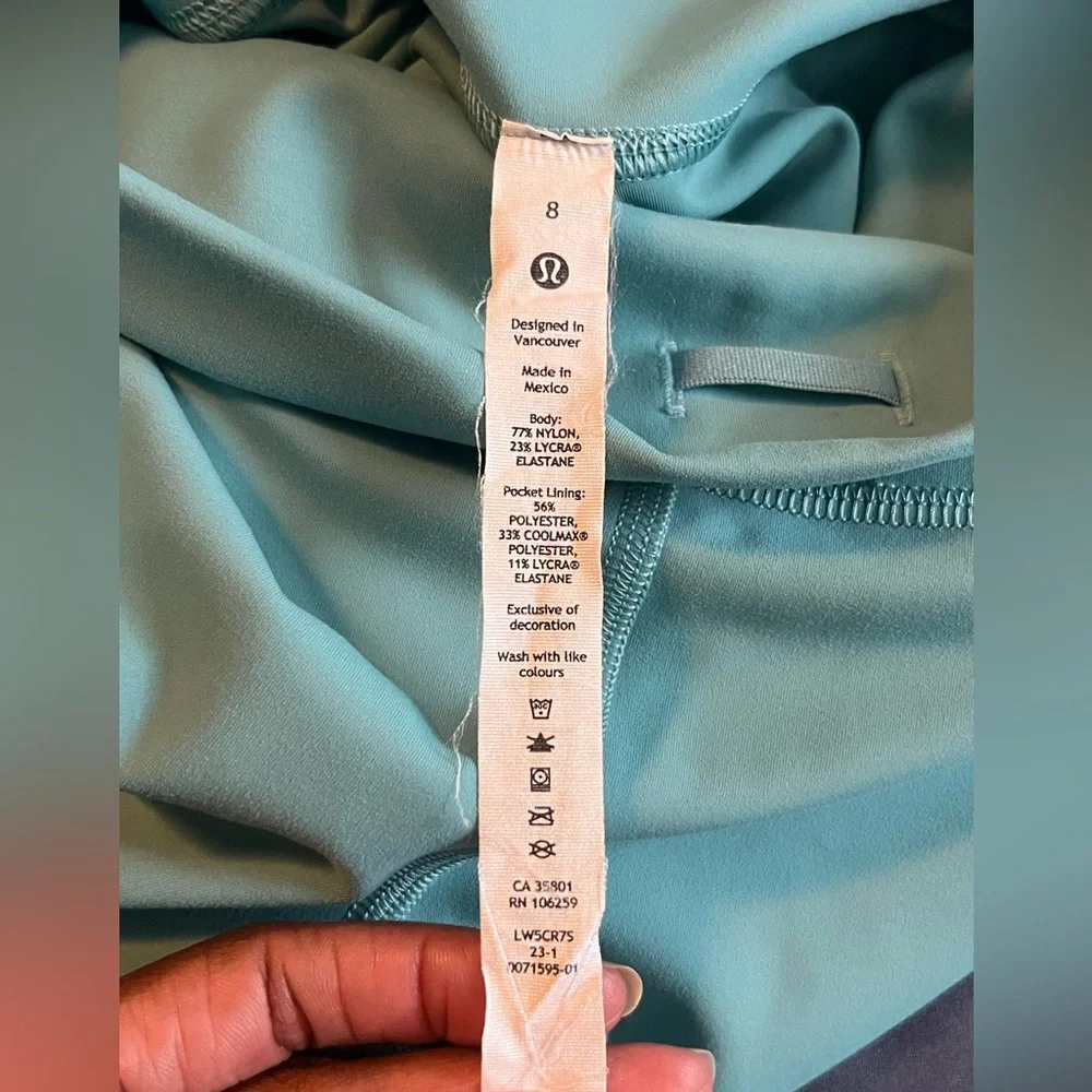🍋 LIKE NEW Lululemon Wunder Train High-Rise Tight 25" - Tidal Teal - Sz 8 - Picture 4 of 12